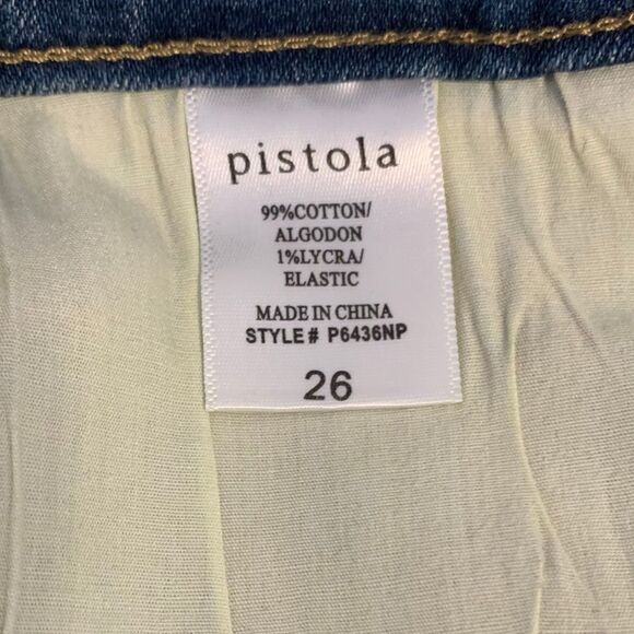 Pistola Tory Distressed Cropped Ankle Zip Skinny Jeans Size 26 New - Picture 11 of 16